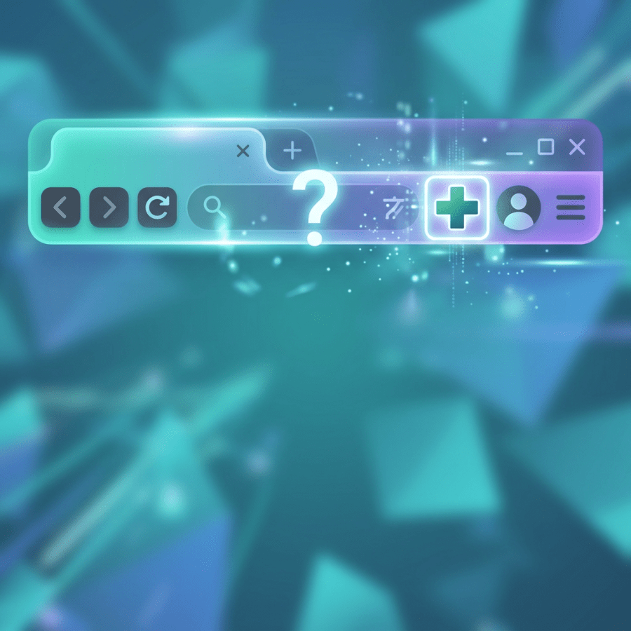 Abstract browser bar, question mark, medical cross icon